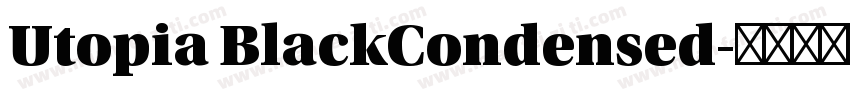 Utopia BlackCondensed字体转换